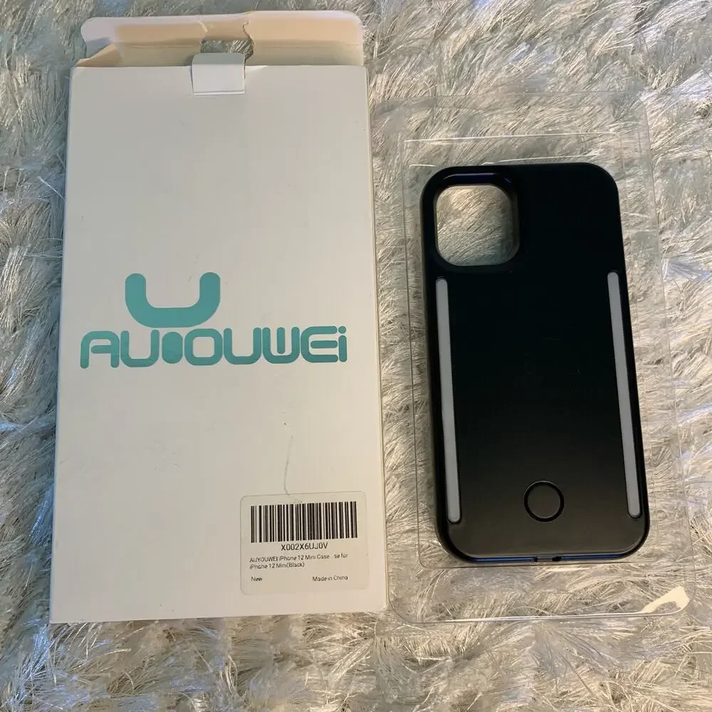 Iphone Mini 12  Case Selfie Case Lights on Front and back NWB